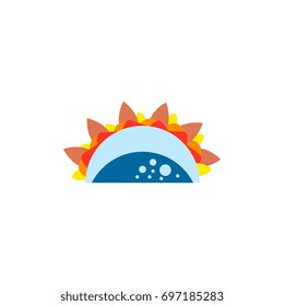 Burrito Falafel Wrap Pita Bread Illustration