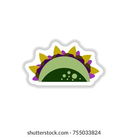 Burrito Falafel Wrap Pita Bread Illustration sticker
