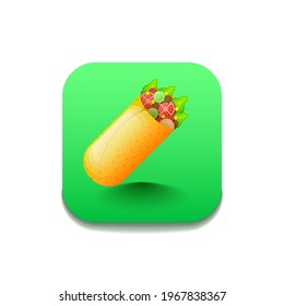 Burrito Fast Food Logo Vector Symbol Icon Design Style