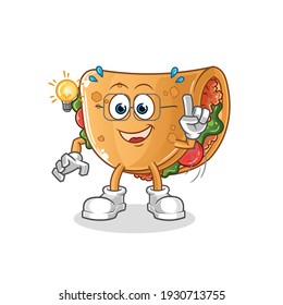 burrito got an idea illustration. character vector