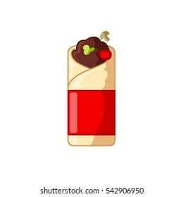burrito icon illustration isolated vector sign symbol