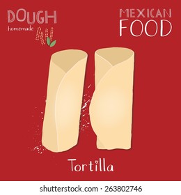 Burrito icon isolated on hot red background