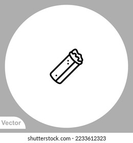 Burrito icon sign vector,Symbol, logo illustration for web and mobile