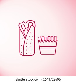 Burrito icon vector