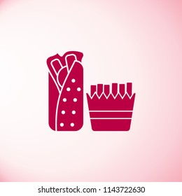 Burrito icon vector