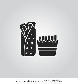 Burrito icon vector