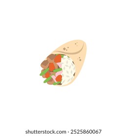 Ícone Burrito. Design de ilustração vetorial.