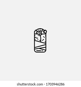 burrito icon vector illustrator sign