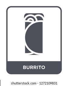 burrito icon vector on white background, burrito trendy filled icons from Fastfood collection, burrito simple element illustration