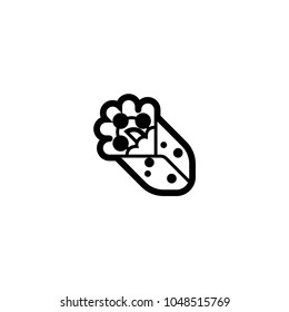 Burrito icon. Vector shawarma illustration