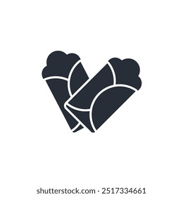 ícone de burrito. vetor.Sinal editável de estilo traço.linear para usar design da Web,ilustração logo.Symbol.