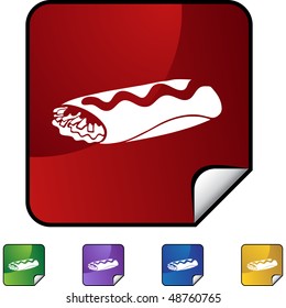 Burrito isolado em um fundo.