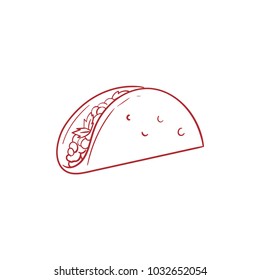 Burrito Line Vector Illustration