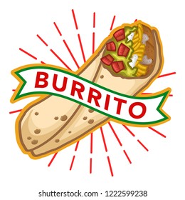 Burrito Logo And Font, Emblem, Badge Object Graphic Illustration