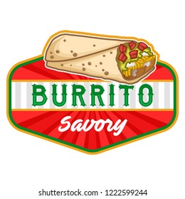 Burrito Logo And Font, Emblem, Badge Object Graphic Illustration