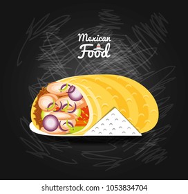 burrito mexican traditional food