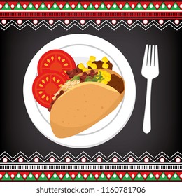 burrito mexican traditional icons