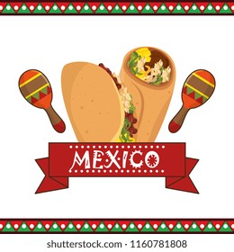 burrito mexican traditional icons