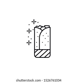 Burrito, Mexico, food icon. Element of Food and Drink icon. Thin line icon