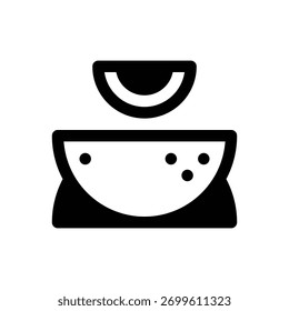Burrito. Outlined stroke vector icon with black-filled details.