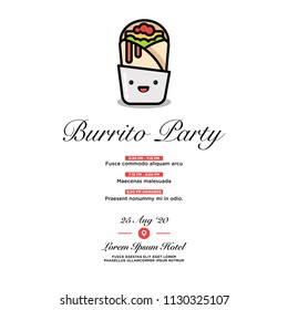 Burrito Party Invitation Template 