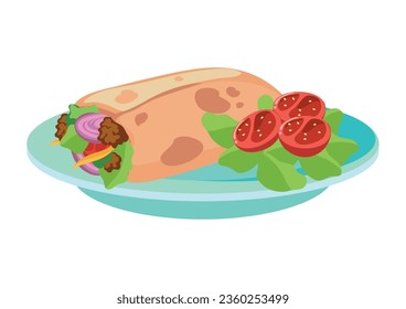 burrito plate design vector isolated