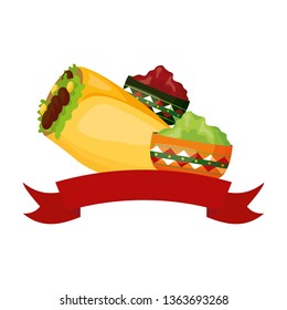 burrito and sauces