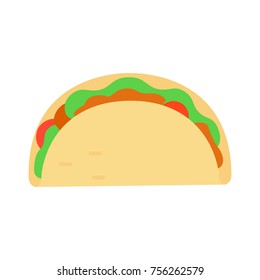 burrito. taco. vector illustration