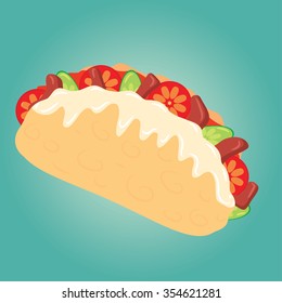 Burrito vector illustration