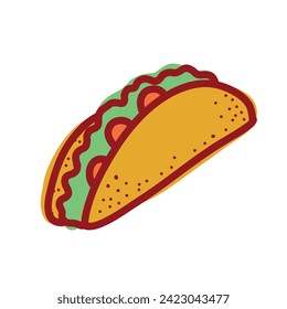 Burrito Vektorgrafik-Flachdesign bunt