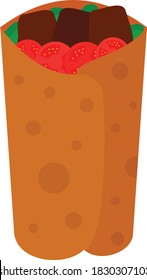 Burrito vector illustration flat style