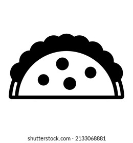 Burrito Vektorgrafik-Symbol. Einfaches Symbol für kreative Vektorgrafik