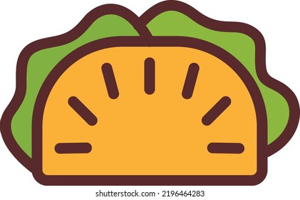 burrito vector on white background. isolated Vector icon