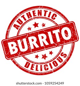 Burrito vector stamp illustration isolated on white background