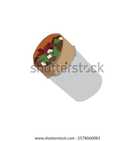 Burrito wrap food emoji vector symbol sign icon