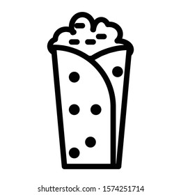 burritos icon outline vector design