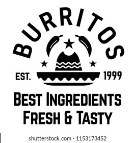burritos label , label