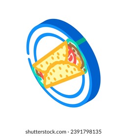 burritos mexican cuisine isometric icon vector. burritos mexican cuisine sign. isolated symbol illustration