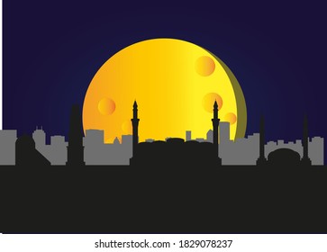 Bursa city skyline in Turkey. 