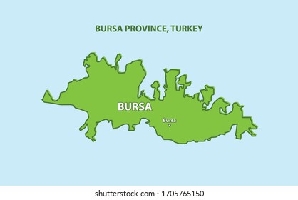 Bursa Province Map of Turkey Country