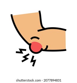 bursitis disease color icon vector. bursitis disease sign. isolated symbol illustration