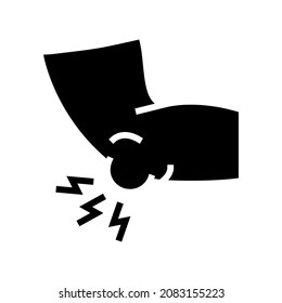 vector de icono de glifos de enfermedad de bursitis. signo de la enfermedad de la bursitis. símbolo de contorno aislado ilustración negra
