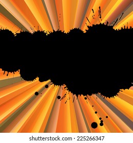Burst background with black color splashes and copy space