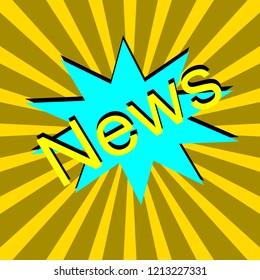 Burst background. Comic Speech Bubble news Boom! - Comic Speech Bubble, Cartoon News