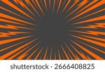 Burst background vector with bold orange rays, dynamic comic style, perfect for poster, flyer, or energetic graphic design