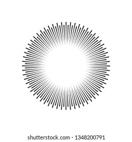 Burst, beams, rays geometric design circles. Vector illustration isolated