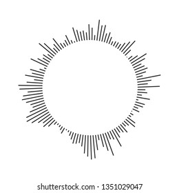 Burst, beams, rays geometric design circles. Vector illustration isolated