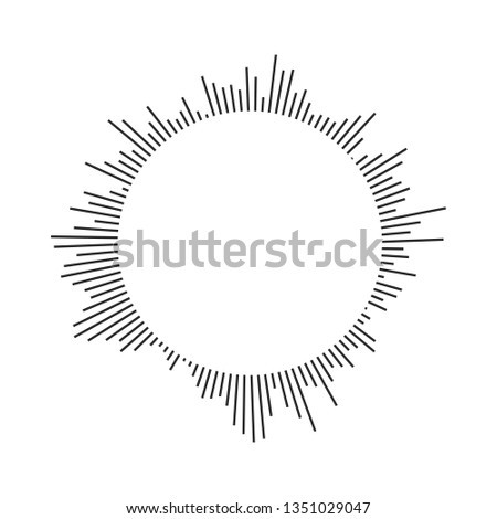 Burst, beams, rays geometric design circles. Vector illustration isolated