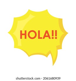 Burst Bubble Hola Word Stock Vector (Royalty Free) 2061680939 ...