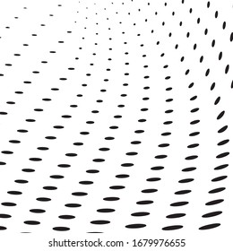 Burst from circles. Abstract dotted surface. Background with black particles.Vector illustration.